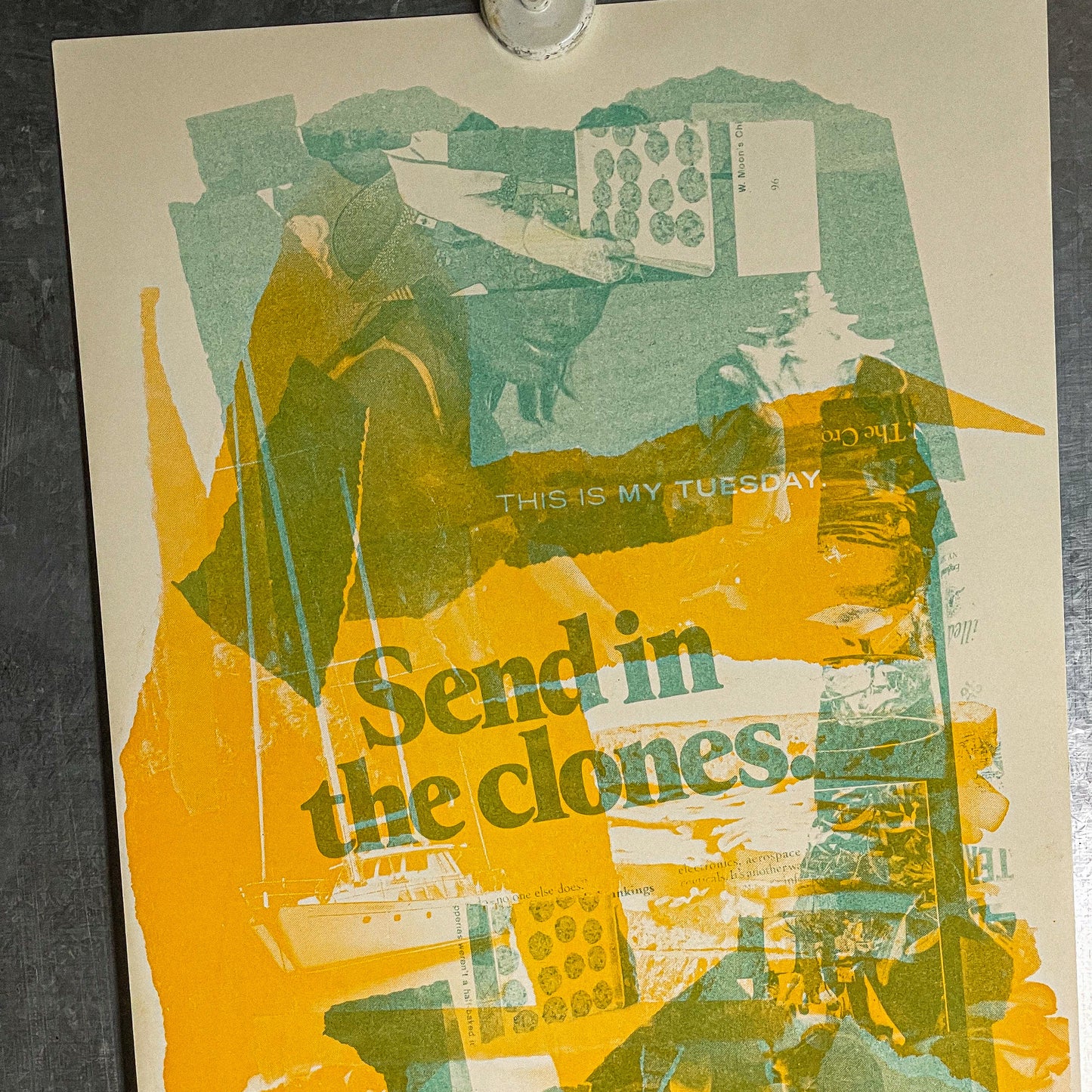 Send in the Clones - 2 color Risograph Print