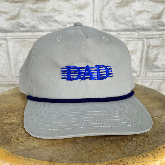 Floridad Hat - Light Grey 5 Hat with Royal Blue Embroidery