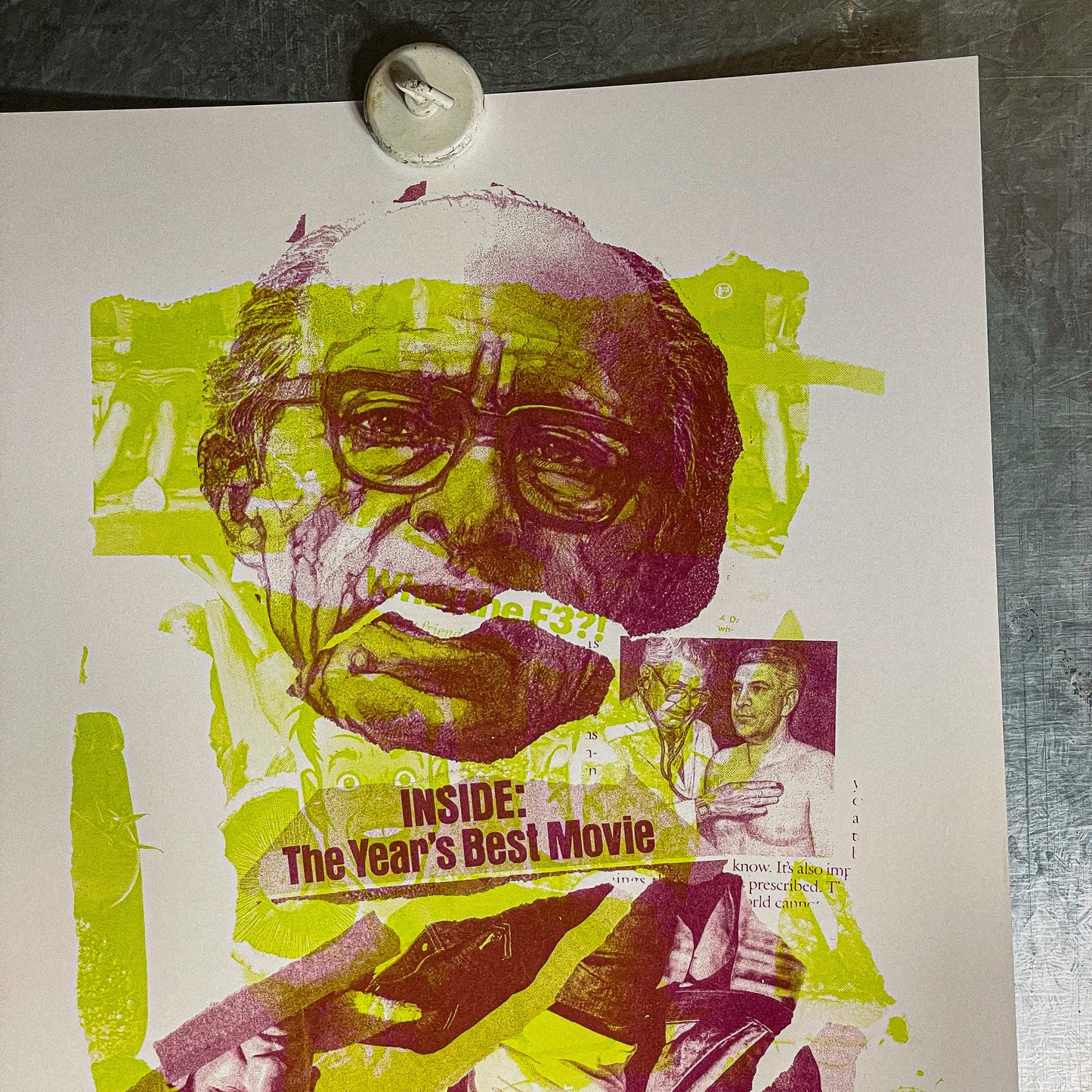 Inside The Year's Best Movie - 2 color Risograph Print
