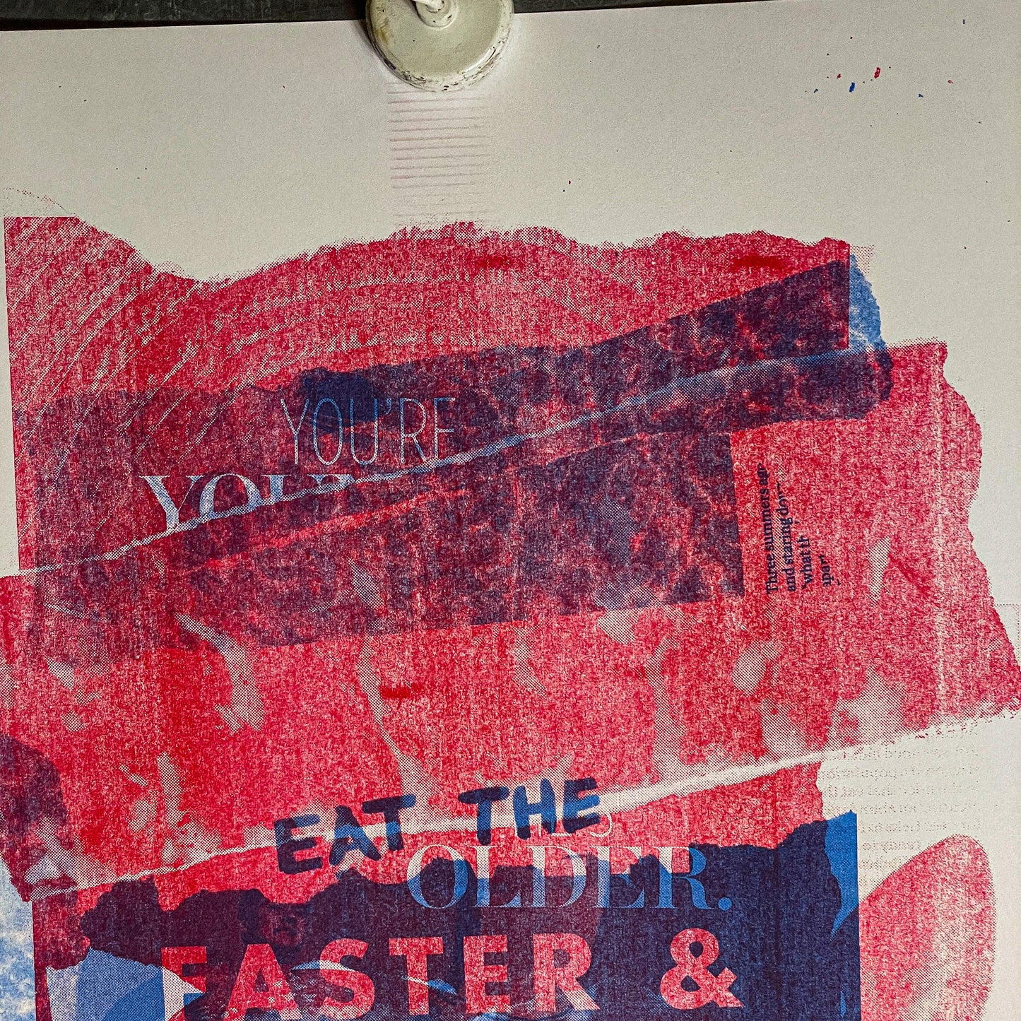 Eat The Older, Faster and Stronger - 2 color Risograph Print