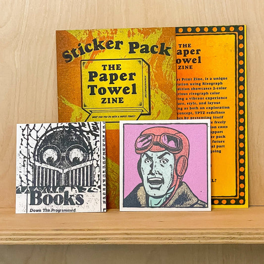 The Paper Towel Zine - Collage 1 and Sticker Pack