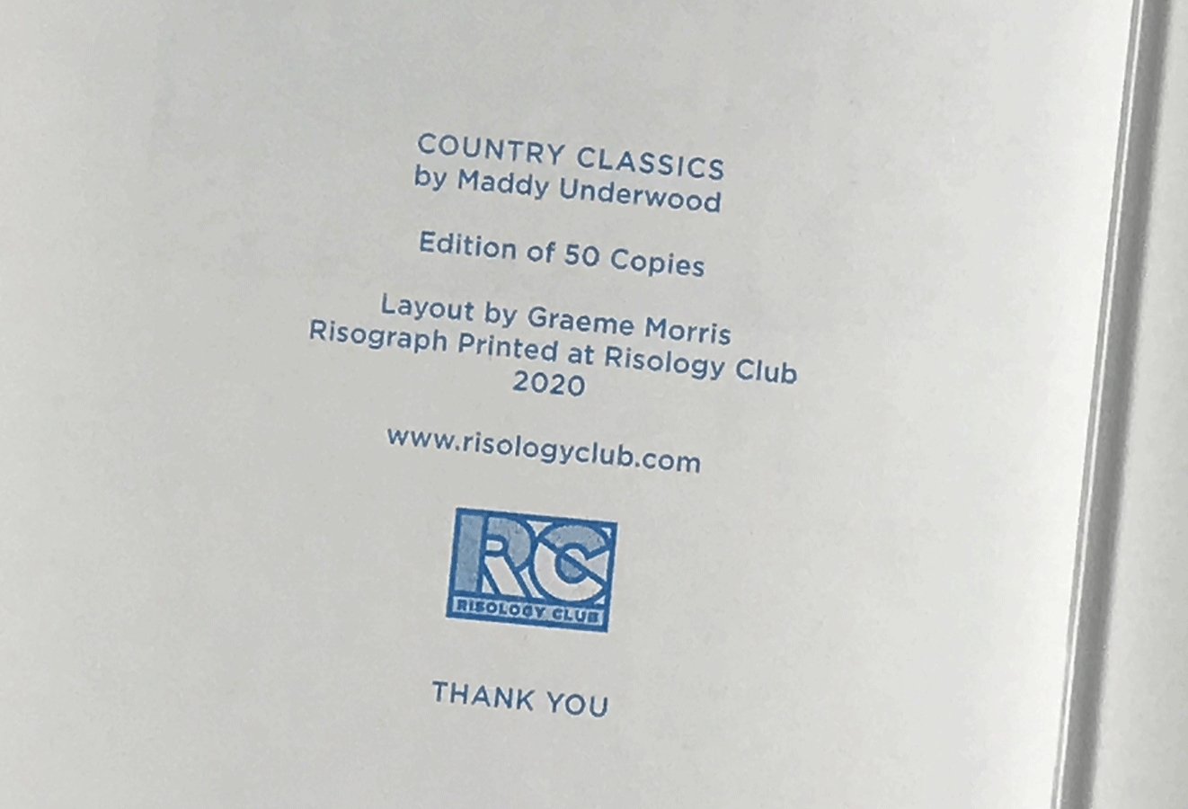 Country Classics Zine - Risology Club NashZines