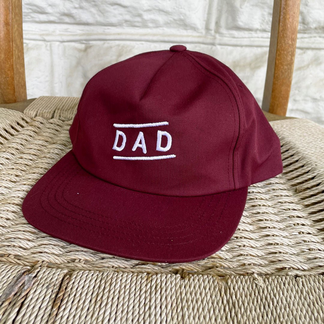 Dadagonal Hat - Maroon with White Embroidery - Risology Club Nashhat