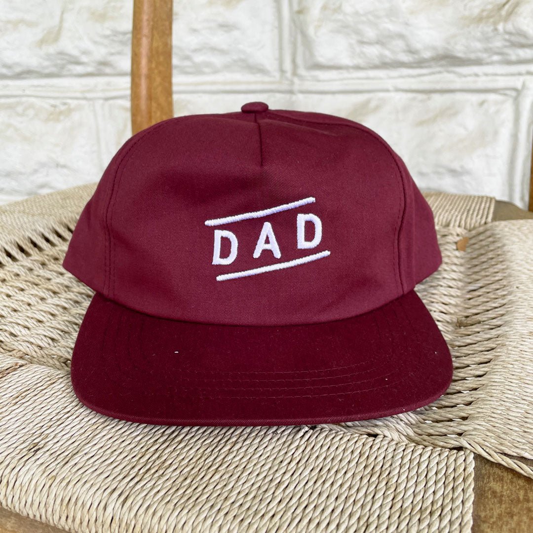 Dadagonal Hat - Maroon with White Embroidery - Risology Club Nashhat