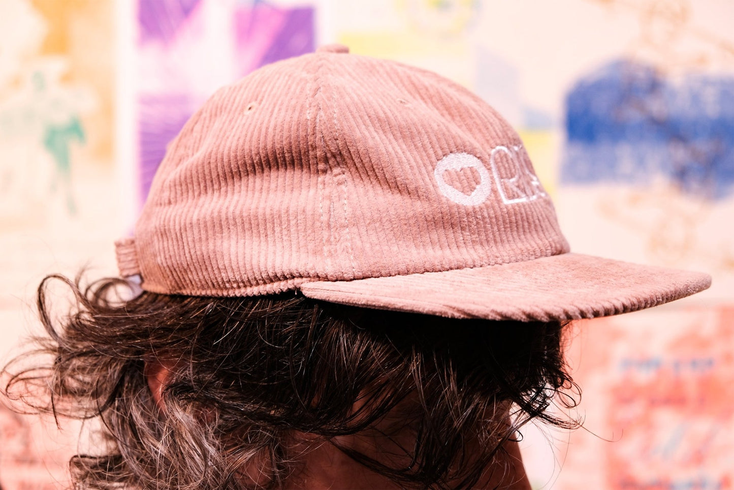 Heart Riso Cord Cap in Hazy Pink - Risology Club Nashhats