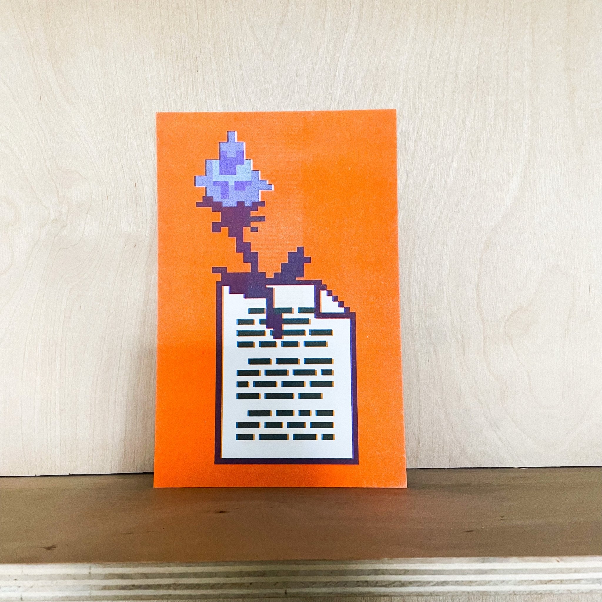 Pixel Rose Postcard (set of 5)