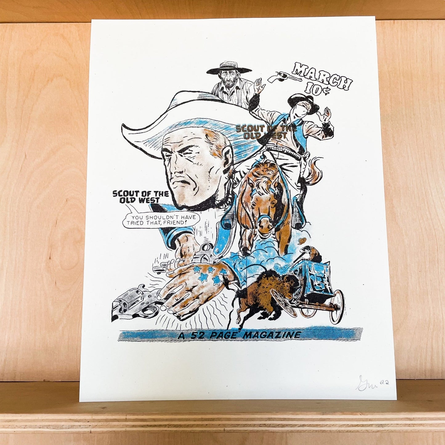 Scout of the Old West Art Print - Risology Club NashArt Print