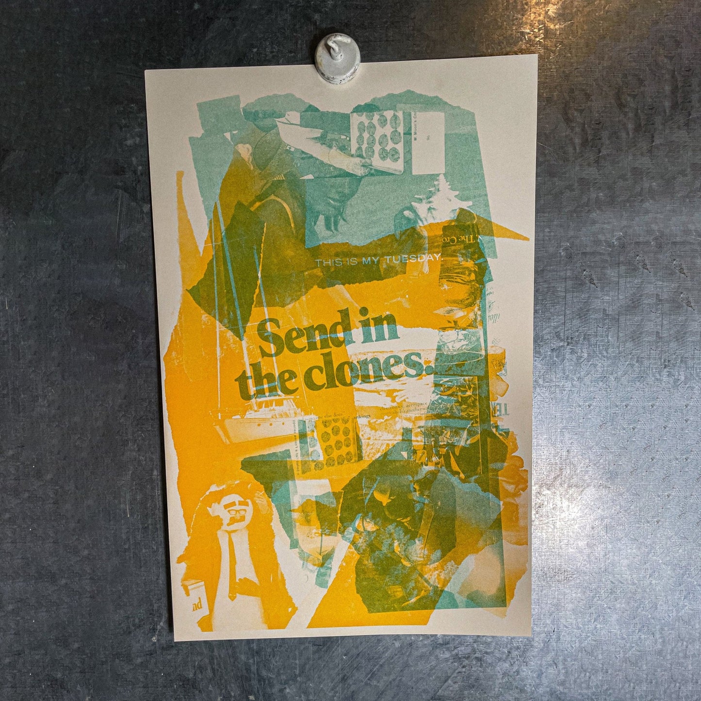 Send in the Clones - 2 color Risograph Print - Risology Club NashArt Print