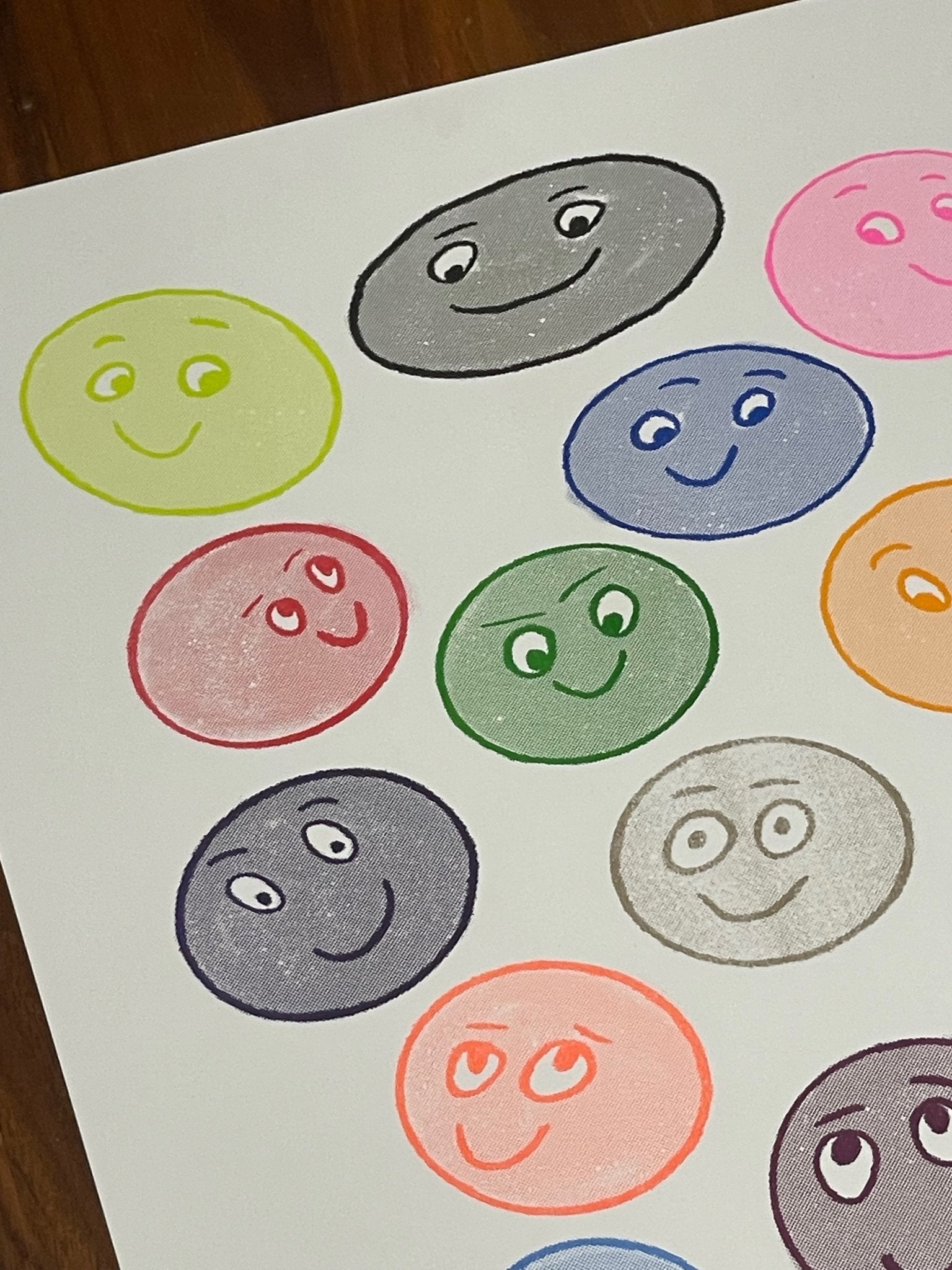 SMILES Risograph Print