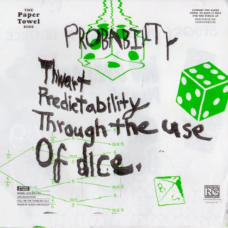 The Paper Towel Zine - Probability by Daniel Pujol and Sticker Pack - Risology Club NashPosters, Prints, & Visual Artwork