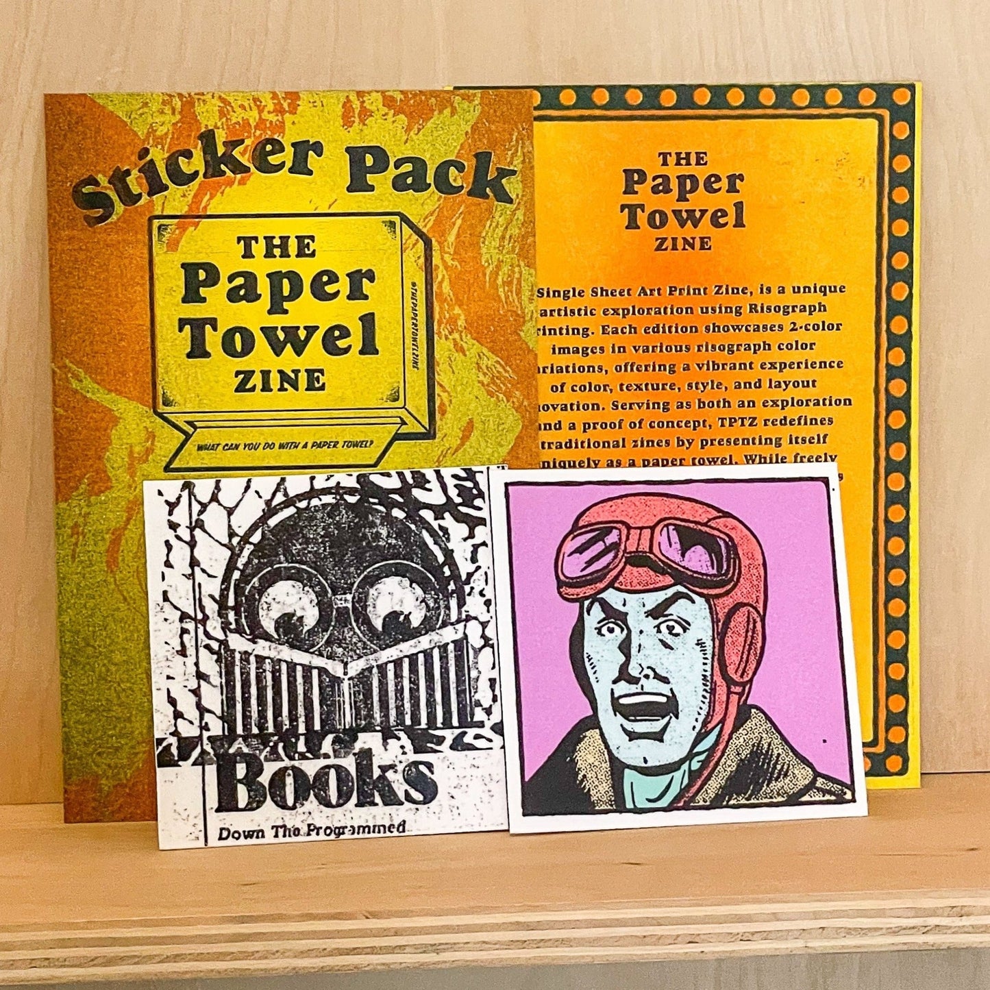 The Paper Towel Zine - Squigs and Sticker Pack - Risology Club NashPosters, Prints, & Visual Artwork