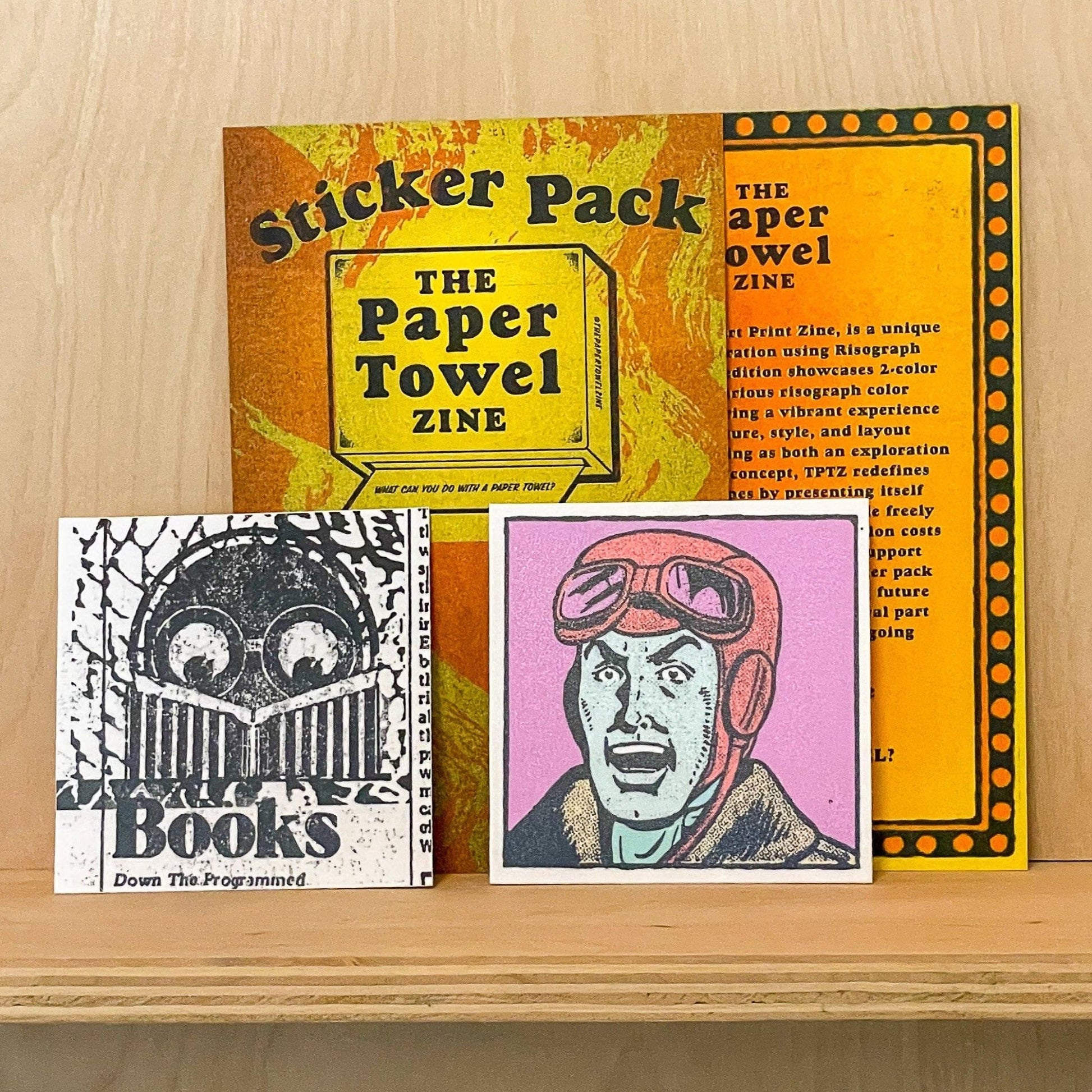 The Paper Towel Zine - The Mumbo - Jumbo and Sticker Pack - Risology Club NashPosters, Prints, & Visual Artwork